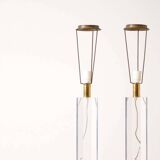 Set of French 1970s Lucite Table Lamps