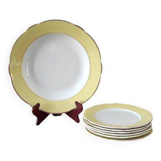 Set of plates and Lunéville dish