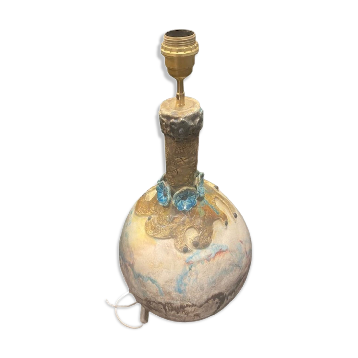 Pied de lampe céramique raku