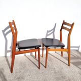 2 Scandinavian wooden chairs