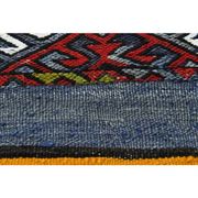 1970s Vintage Turkish Oushak Handmade Wool Cotton Orange Runner Rug 136x327