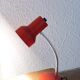 Veneta Lumi articulated red desk lamp, 60s