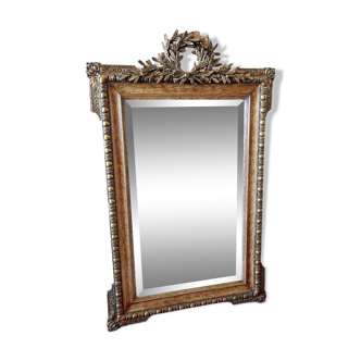 19th century beveled mirror 130 cm