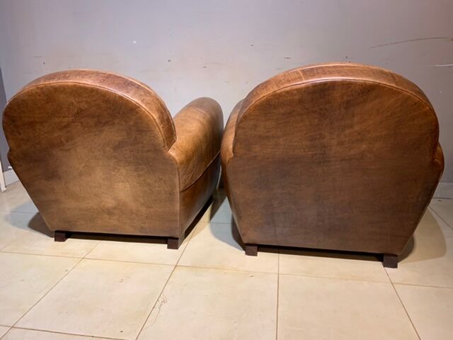 Pair of club armchairs