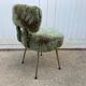 Vintage green shaggy chair from the 1960s.