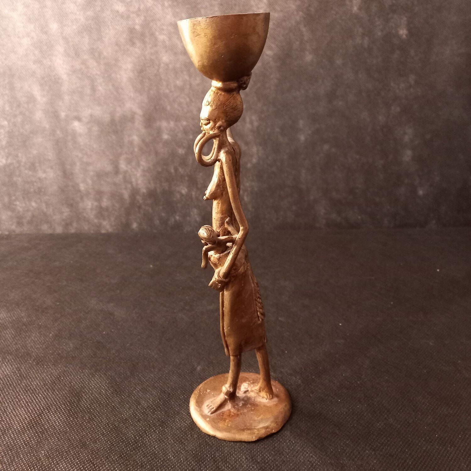 African bronze statue