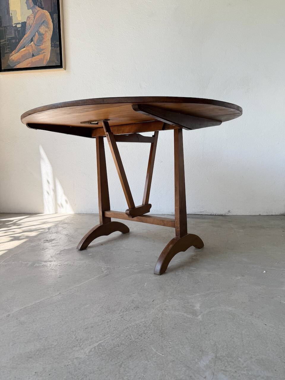 1950s oak winegrower's table
