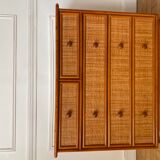 Chest of drawers in rattan and bamboo