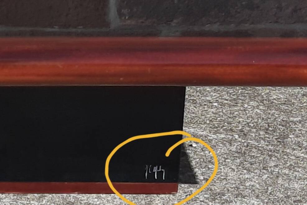 Signed coffee table (Jean Claude Mahey, 70s)