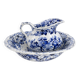 Antique jug and basin set Creil & Montereau Liseron model – earthenware