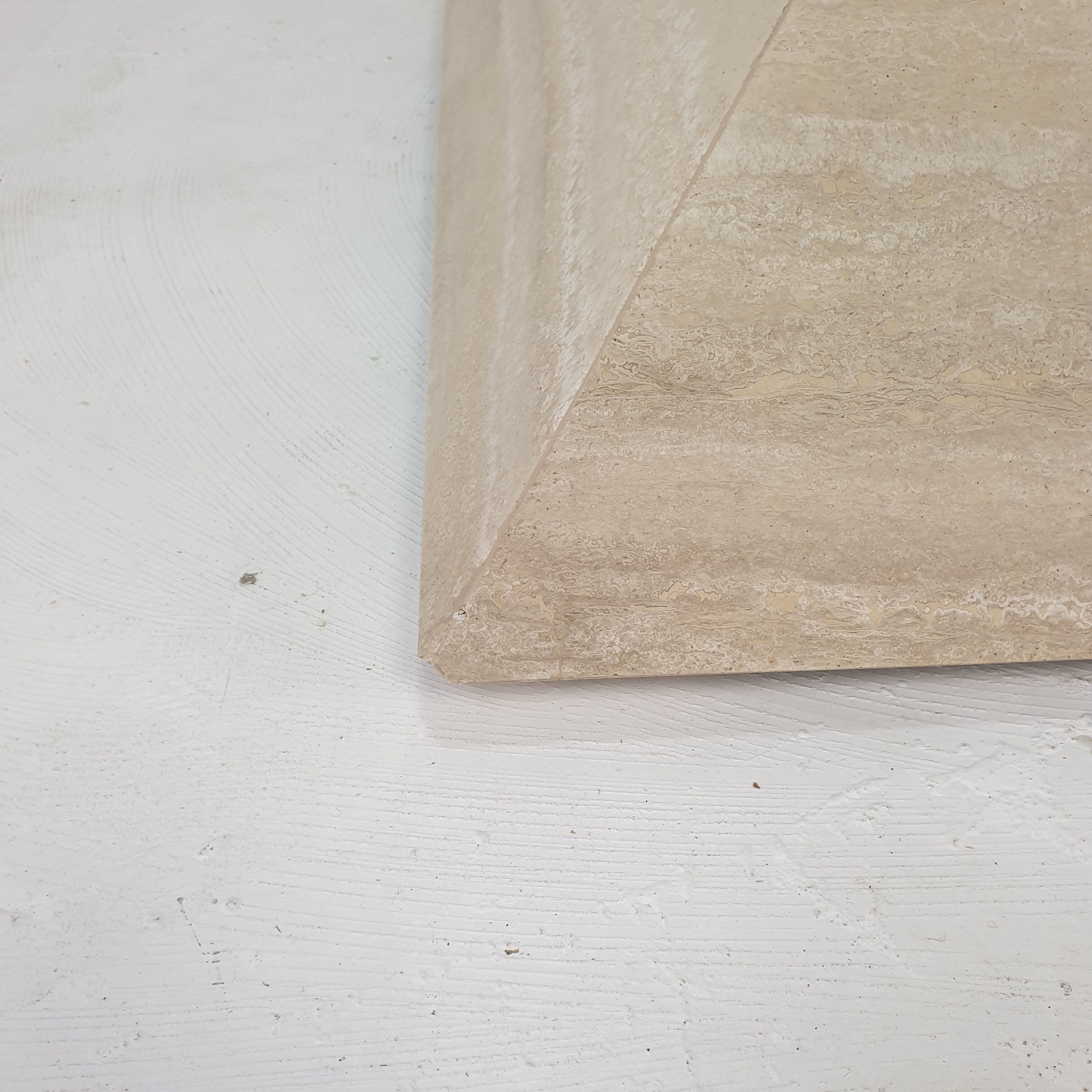 Italian Travertine Pyramid Coffee Table, 1980s