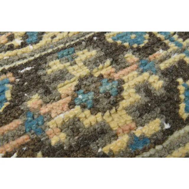 1970s Vintage Turkish Hand-Knotted Wool Cotton Orange Runner Rug 120x348
