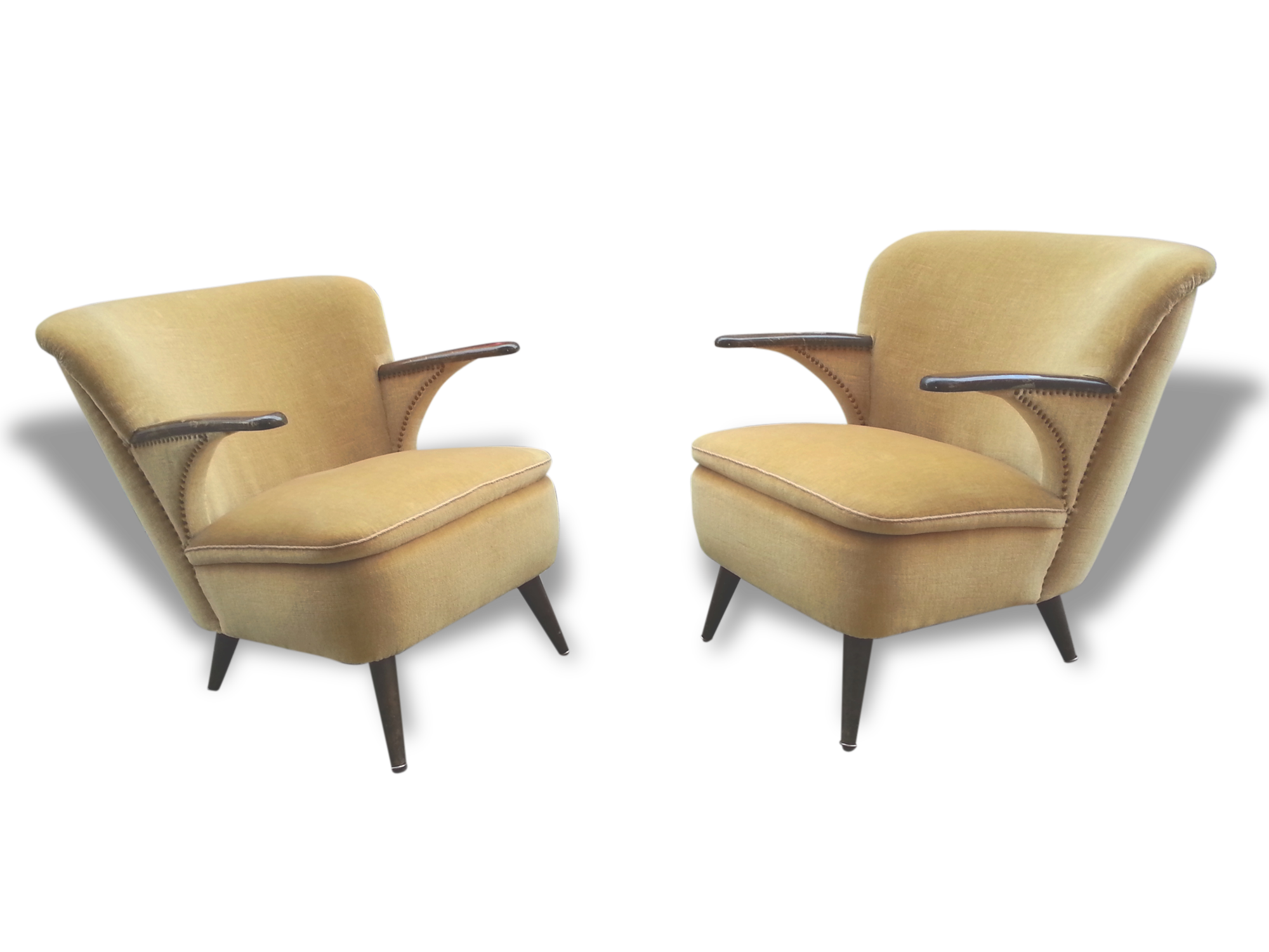 1/2 chairs cocktail Scandinavian vintage 50/60s restored