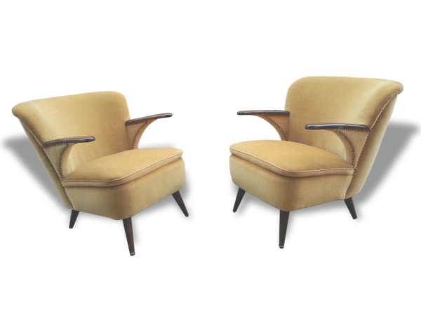1/2 Fauteuils scandinave vintage années 50/60 restauré