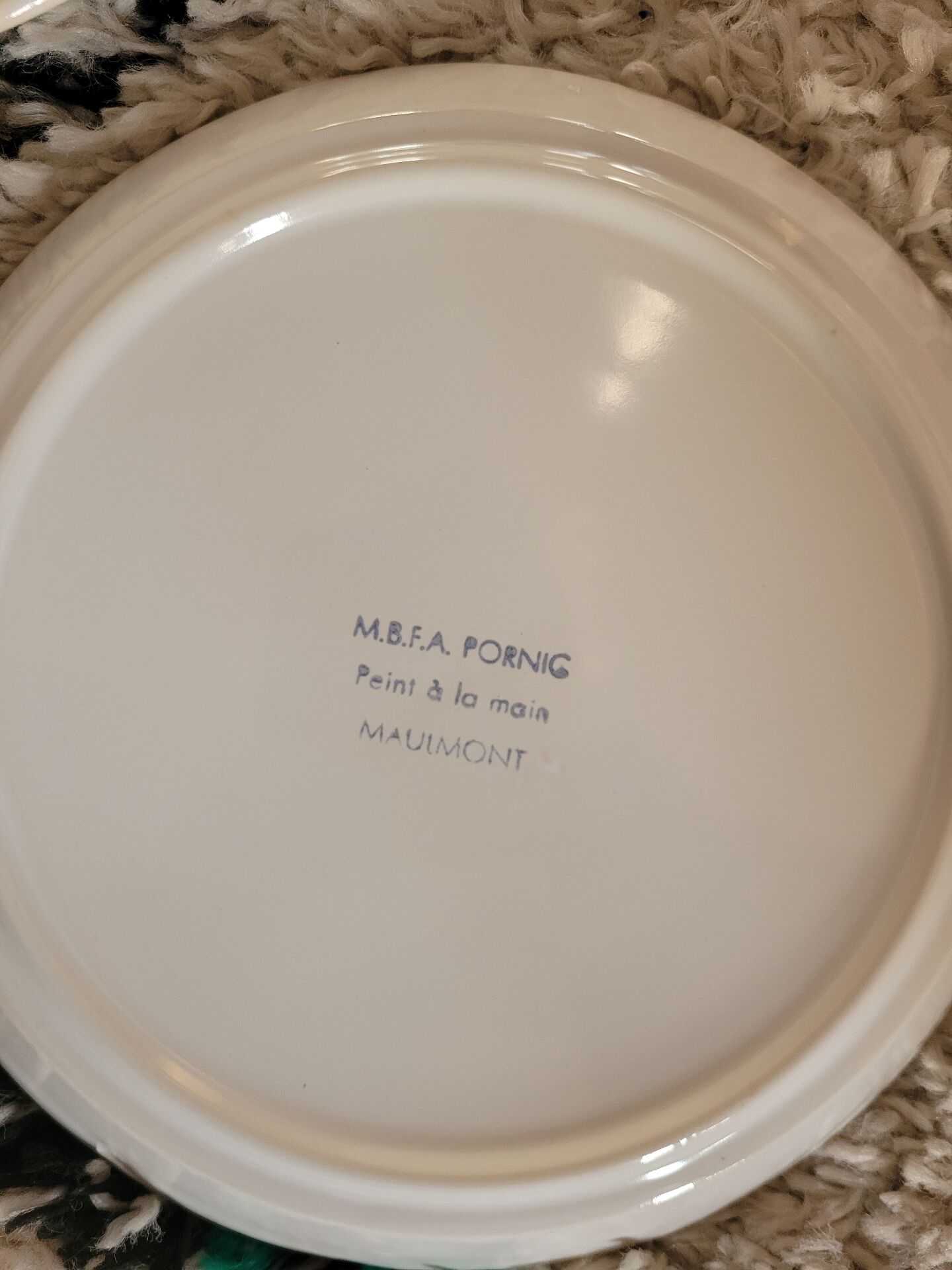 Lot no. 2 of 6 dessert plates MBFA Pornic