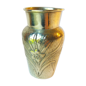 Vase laiton Art Nouveau