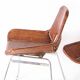 Suite de 4 chaises en rotin et chrome