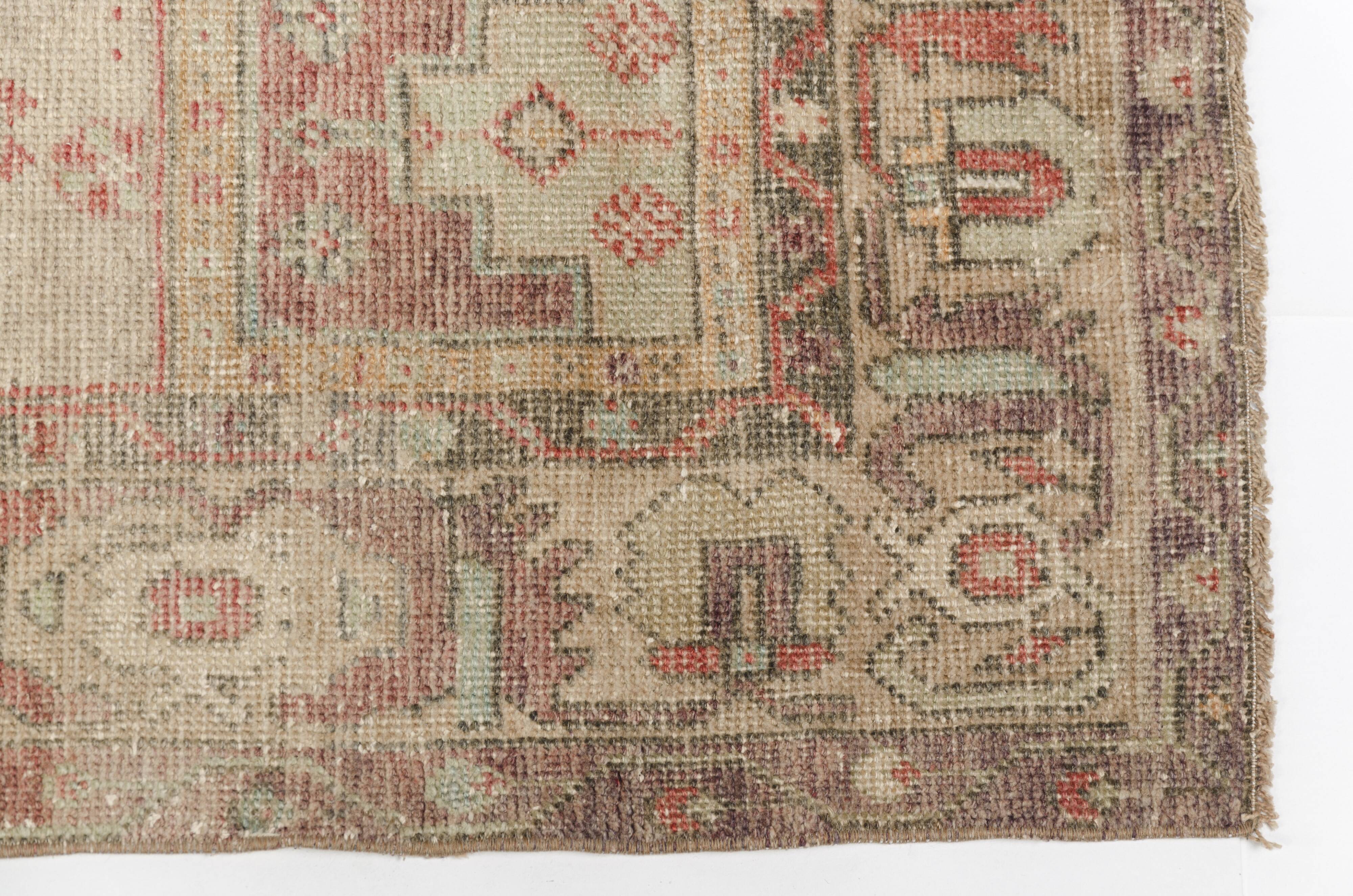 Oushak Vintage Wool Carpet