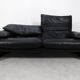 Cassina Maralunga 2,5 places - cuir noir