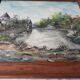 Tableau huile sur panneau paysage signé