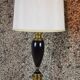 Pair of black lacquered lamps