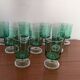 Set of 9 green glasses from the 70s.