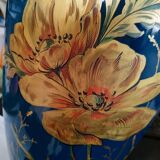 Pair of large vases Jaget and Pinon decoration with poppies 1920