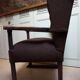 Mid-Century Brutalist Wing Armchair in the manner of Charles Dudouyt, 1950s