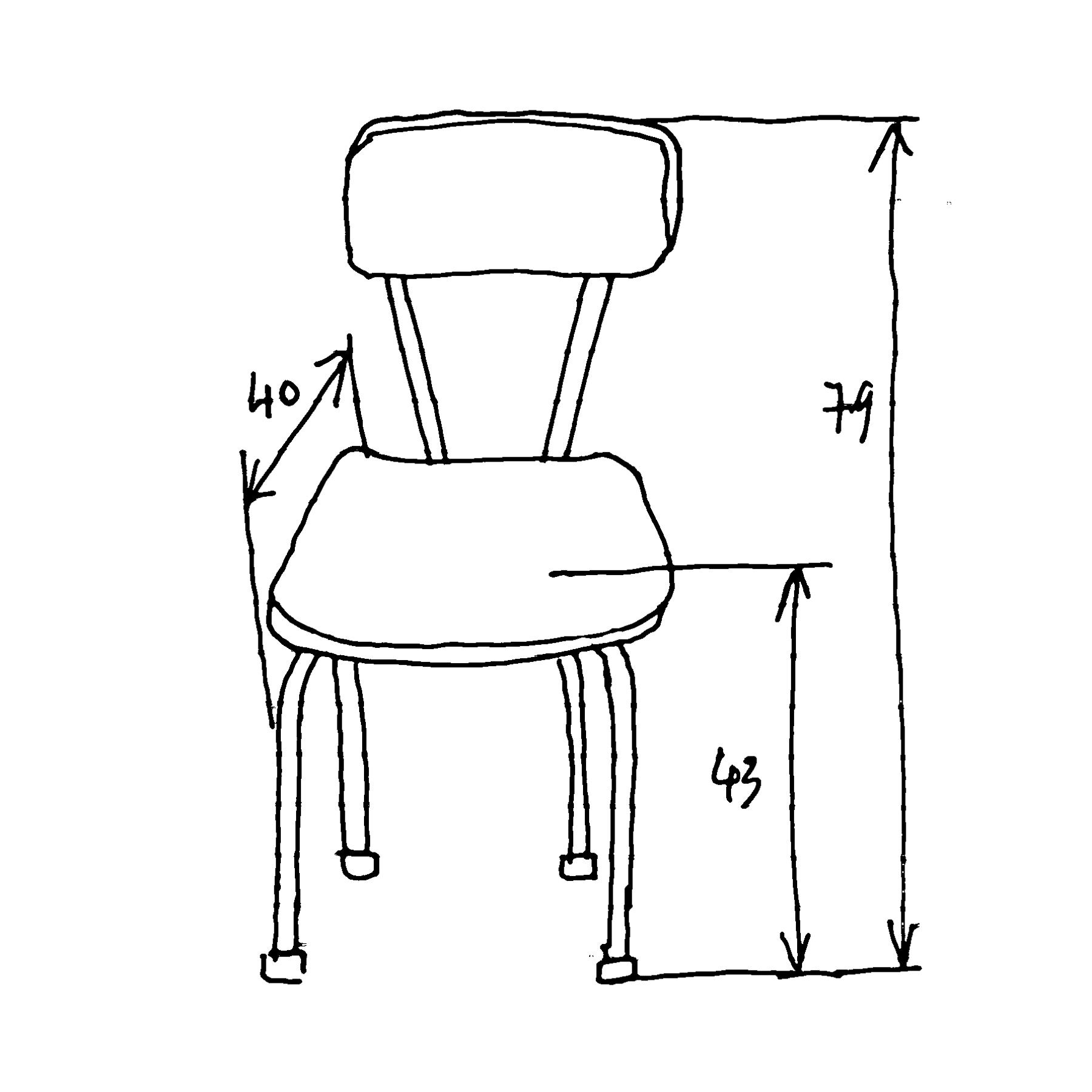 Set of 2 yellow formica chairs