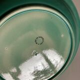 Set of 6 turquoise modernist hollow plates 1950 Villeroy and Boch