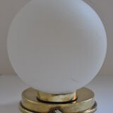 Brass lamp 50s opaline