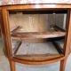 Chest of drawers half moon in marquetry 2 drawers marble top late nineteenth century