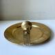 Vintage brass  Scandinavian wall candle holder sconce