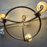 Berthes Glasser 1970 rope chandelier