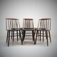 Lot de six chaises vintage scandinaves