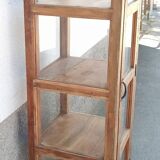 Tall display case in old wood