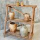 Plant shelf made of old pine wood