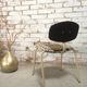 Chaise vintage strafor tubulaire revisité ethnique avec du wax
