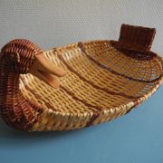 vintage wicker duck basket rattan basket