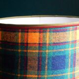 Yellow and green Scottish wool tartan lampshade