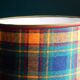 Yellow and green Scottish wool tartan lampshade