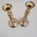 Pair of brass candlesticks