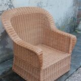 Rattan armchair manufacture 1950 large model