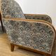 Vintage Art Deco club chair in curved wood
