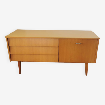 Small vintage blond wood sideboard