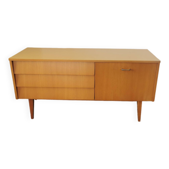 Small vintage blond wood sideboard