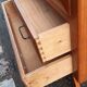 Vintage gilded oak chest of drawers