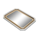 Wall mirror glass metal 70s vintage modern