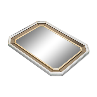 Wall mirror glass metal 70s vintage modern