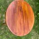 Round table and wrought iron chair